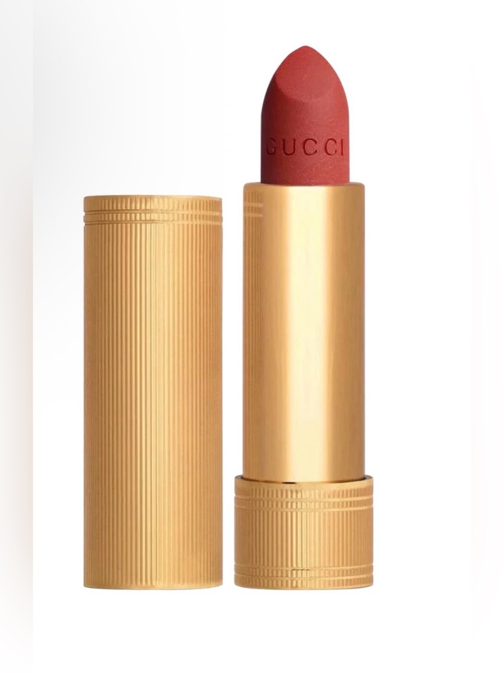 Gucci Velvet Matte Lipstick - Valeria Rose - soft muted rosy nude